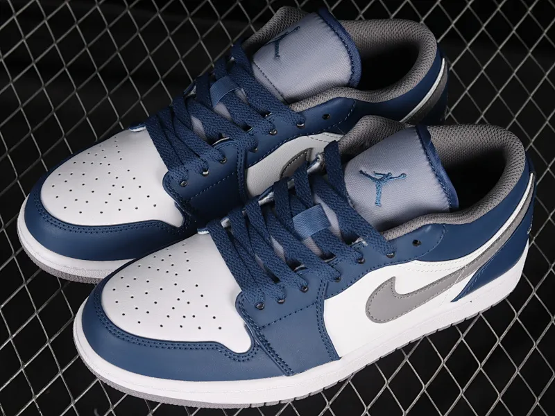 All categories Air Jordan Jordan series basketball shoes Air Jordan 1 Low Z version Air Jordan 1 Low "French Blue" AJ1 Joe 1 white blue cultural low-top casual sneakers 553558-412